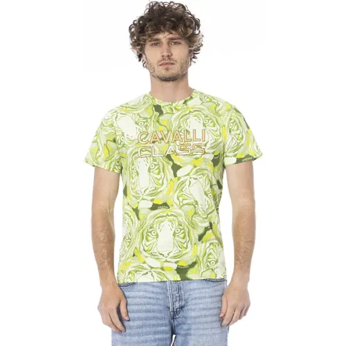 Fantasy Print Kurzarm T-Shirt , Herren, Größe: M - Cavalli Class - Modalova