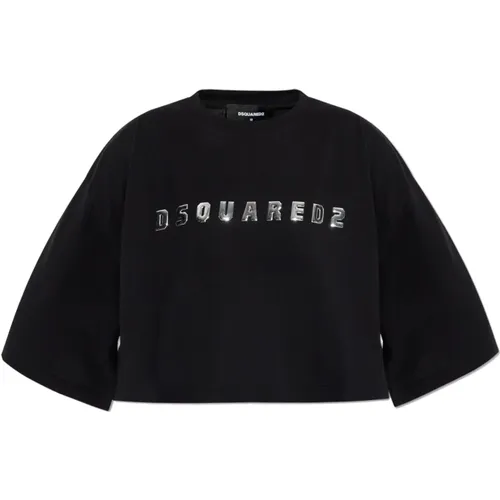 T-Shirt mit Logo , Damen, Größe: XS - Dsquared2 - Modalova