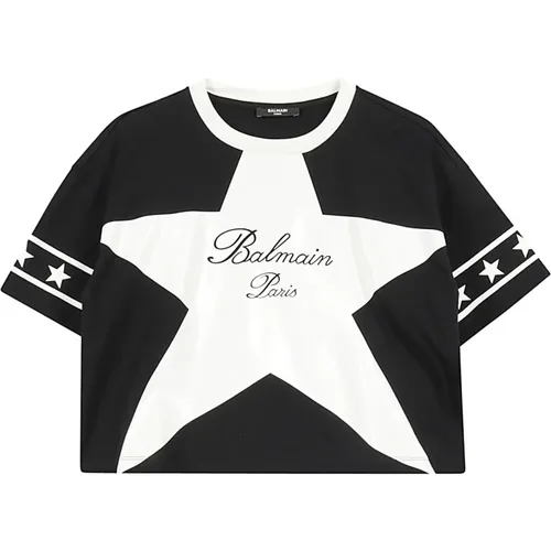 Lässiges Baumwoll-T-Shirt Balmain - Balmain - Modalova