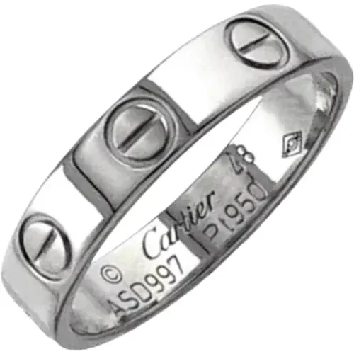 Pre-owned Platinum rings , female, Sizes: ONE SIZE - Cartier Vintage - Modalova