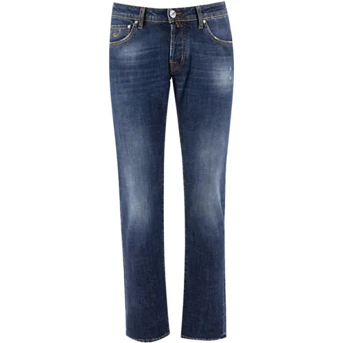Stretch Denim Straight Jeans , male, Sizes: W40, W37 - Jacob Cohën - Modalova