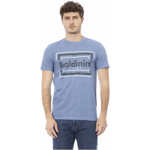 Trend T-shirt mit Logo-Muster , Herren, Größe: L - Baldinini - Modalova
