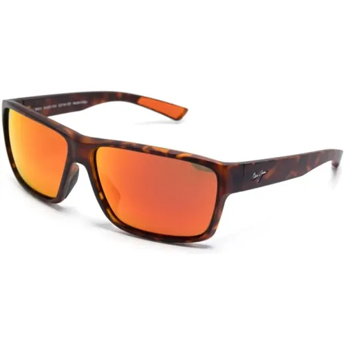 Uila Rm661-10A Matte Dark Havana W/Orange Sunglasses - Maui Jim - Modalova