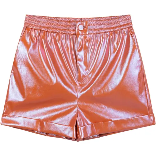 Shiny PU Ladies Shorts Lynn , female, Sizes: M, L, S, XS - Refined Department - Modalova