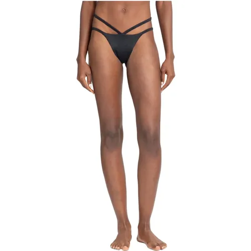 Schwarze Bikini-Slip mit Ausschnitt , Damen, Größe: M - Versace - Modalova