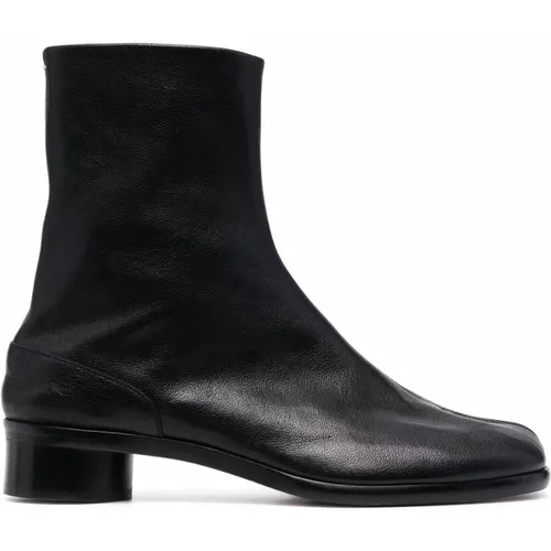 Leather Split Toe Ankle Boots , male, Sizes: 7 UK, 8 UK, 10 UK, 9 UK - Maison Margiela - Modalova