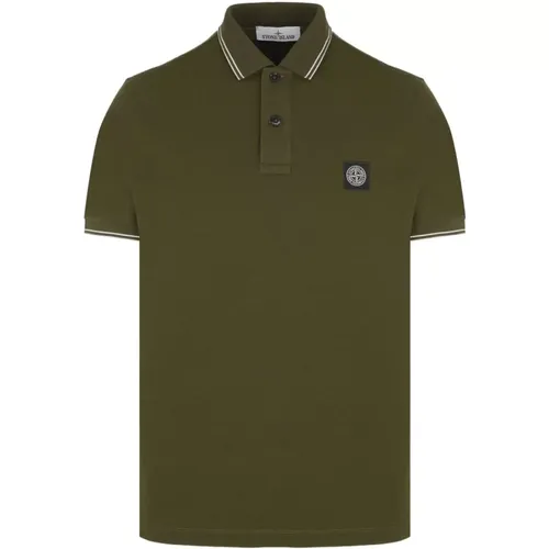 Patch Logo Cotton Polo Shirt , male, Sizes: S - Stone Island - Modalova