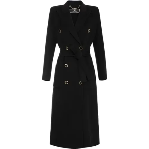 Belted Coat , female, Sizes: XL, M, L, S, XS - Elisabetta Franchi - Modalova