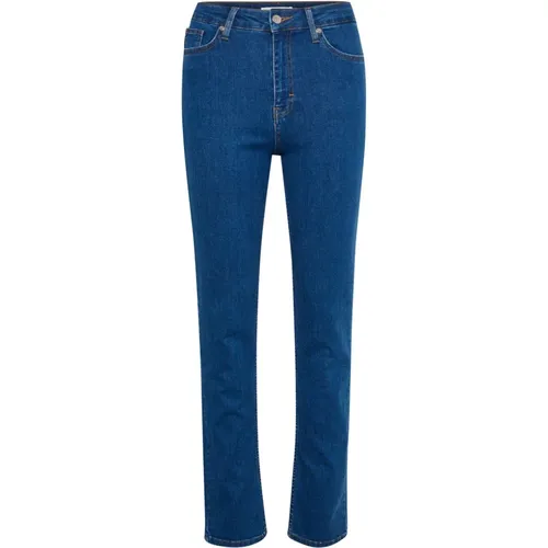 Slim-Fit High-Waist Jeans , Damen, Größe: W28 - Part Two - Modalova
