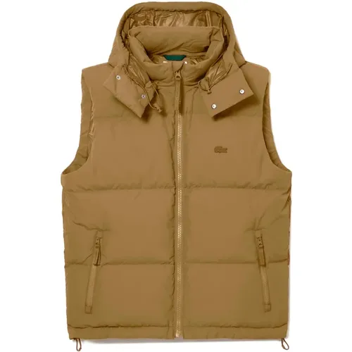 Quilted Down Vest with Water Repellent Finish , male, Sizes: L, S, XL, M - Lacoste - Modalova