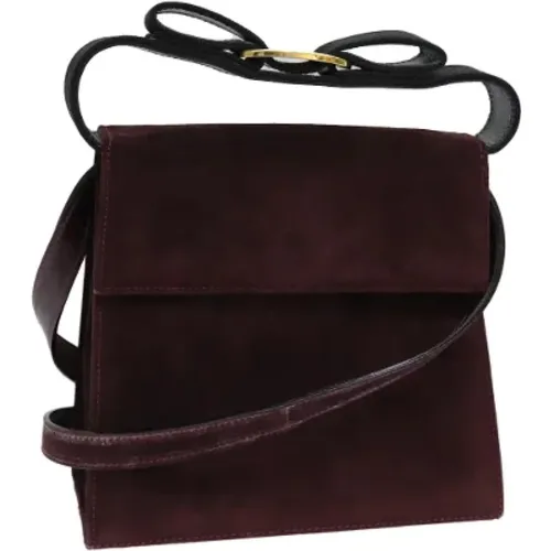 Pre-owned Suede shoulder-bags , female, Sizes: ONE SIZE - Salvatore Ferragamo Pre-owned - Modalova