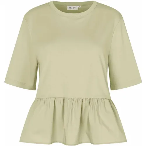 Simple Top with Skirt Detail , female, Sizes: L, 2XL, XL - Masai - Modalova
