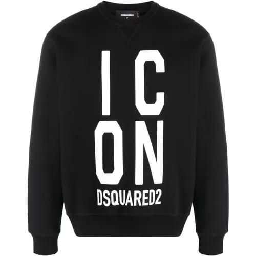 Icon Logo Sweatshirt , male, Sizes: S, 2XL, M, L, XS - Dsquared2 - Modalova