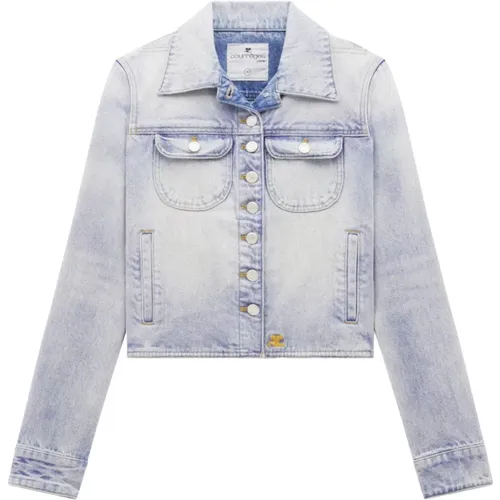 Denim Trucker Jacket , Damen, Größe: M - Courrèges - Modalova