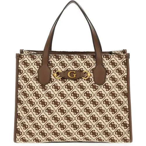 Brown Beige Satchel Bag for Women , female, Sizes: ONE SIZE - Guess - Modalova