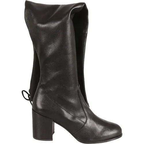 Leather Block Heel Thigh-High Boots , female, Sizes: 7 UK, 6 UK, 4 1/2 UK, 3 1/2 UK - Stuart Weitzman - Modalova