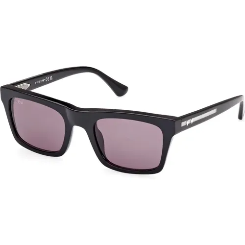 Men's Sunglasses Rectangular Glossy , male, Sizes: 52 MM - WEB Eyewear - Modalova