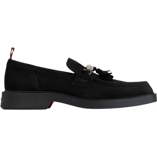 Leder Loafer Schuhe , Herren, Größe: 41 EU - Hugo Boss - Modalova