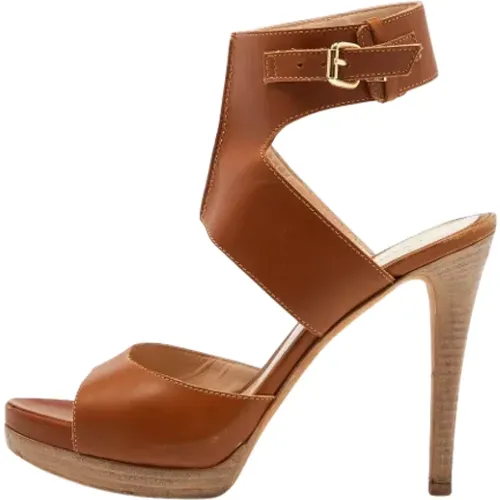 Pre-owned Leather heels , female, Sizes: 5 1/2 UK - Fendi Vintage - Modalova