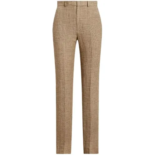 Bedruckte Prince of Wales Leinen Tweed Hose , Damen, Größe: 2XS - Polo Ralph Lauren - Modalova