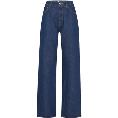 High-Waist Wide-Leg Denim Hose , Damen, Größe: XS - MVP wardrobe - Modalova