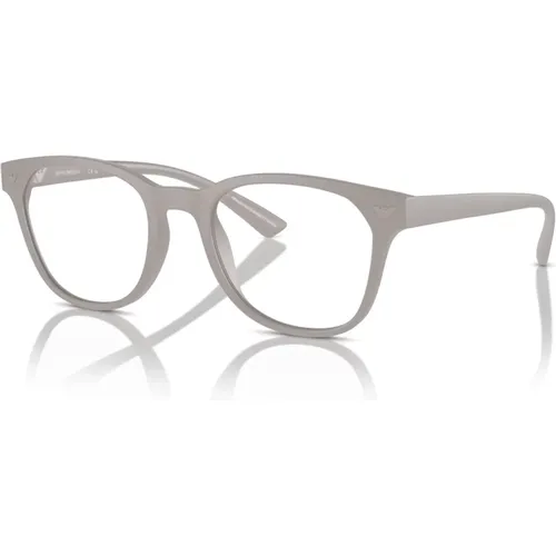 Matte Grey Brillengestelle , unisex, Größe: 52 MM - Emporio Armani - Modalova