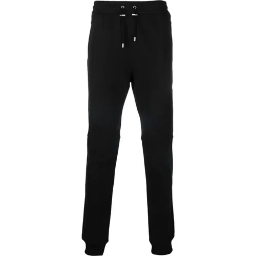 Ribbed Printed Sweatpants in , male, Sizes: XL, L - Balmain - Modalova