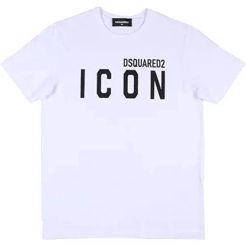 Jungen Weißes Basic T-Shirt - Dsquared2 - Modalova
