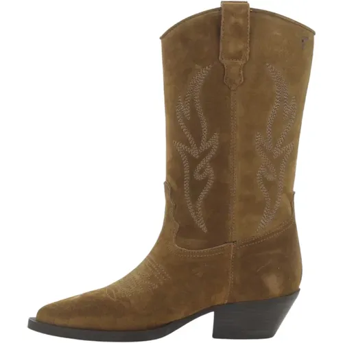 Stylische Cowboy Stiefel Damen Cognac , Damen, Größe: 36 EU - Alpe - Modalova