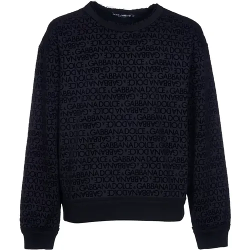 Schwarze Sweaters mit Pinafore Metal , Herren, Größe: L - Dolce & Gabbana - Modalova