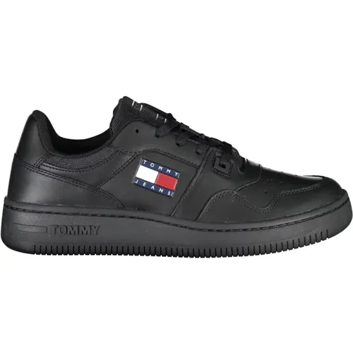 Sportliche Schnürschuhe Schwarz Kontrastdruck - Tommy Hilfiger - Modalova