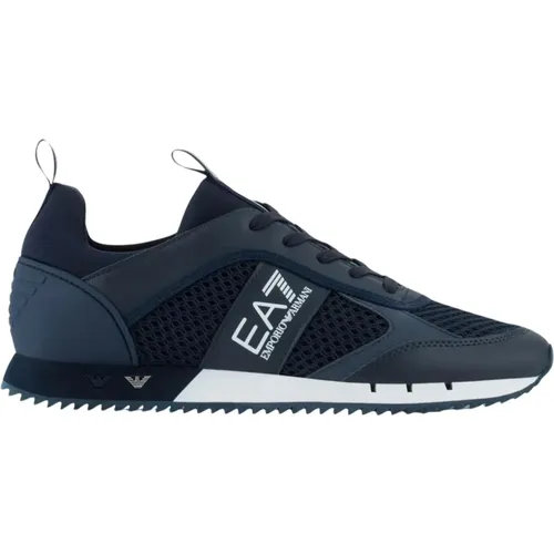 Breathable Fabric Men's Sneakers , male, Sizes: 8 UK, 9 UK - Emporio Armani EA7 - Modalova
