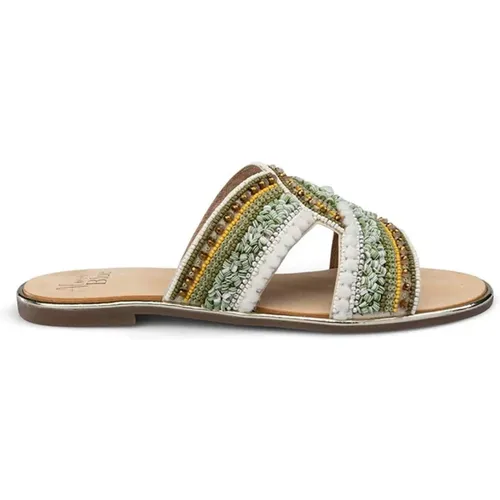 Embellished Flat Sandal , female, Sizes: 4 UK, 7 UK, 6 UK, 8 UK, 5 UK, 3 UK - Alma en Pena - Modalova