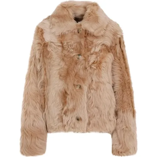 Luxurious Faux Fur Shearling Jacket , female, Sizes: XS, S, M, 2XS - Yves Salomon - Modalova