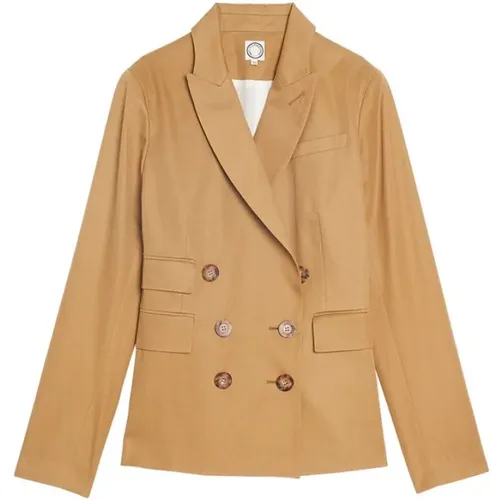 Khaki Baumwolljacke , Damen, Größe: 2XS - Ines De La Fressange Paris - Modalova