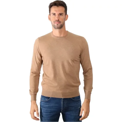 Luxury Cashmere Shirt Brown , male, Sizes: L, XL, 2XL - Drumohr - Modalova