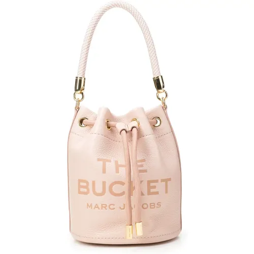 Leder Bucket Bag mit Texturiertem Slogan , Damen, Größe: ONE Size - Marc Jacobs - Modalova