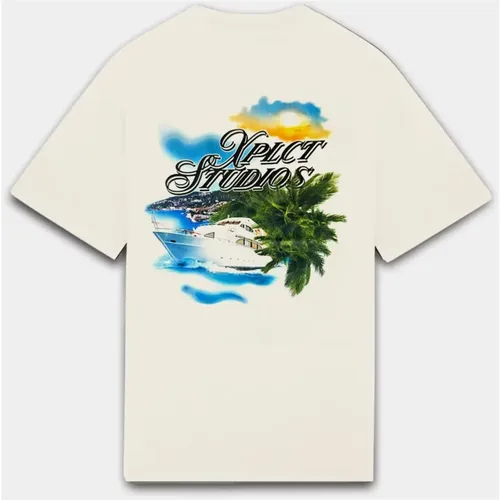 Yacht T-Shirt Herren Off-White , Herren, Größe: L - XPLCT Studios - Modalova