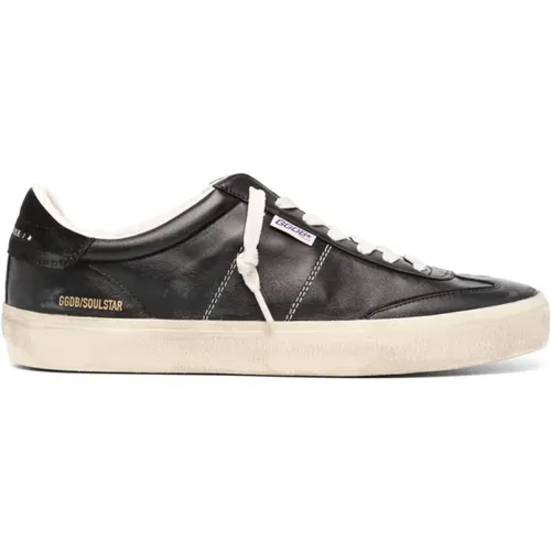 Schwarze Sneakers mit Sternenpatch , Herren, Größe: 41 EU - Golden Goose - Modalova