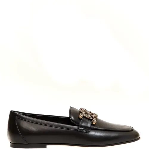 Leather Moccasins Women's Shoes , female, Sizes: 4 1/2 UK - TOD'S - Modalova