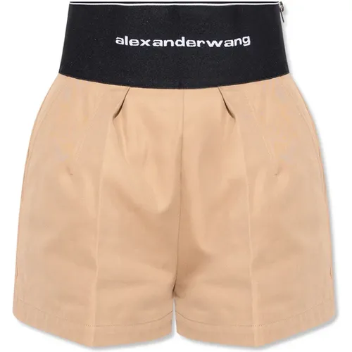 Shorts mit Logo , Damen, Größe: M - alexander wang - Modalova