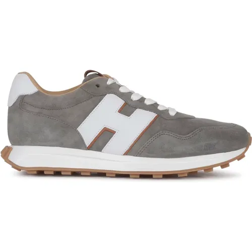 Sneakers with H Patch Detail , male, Sizes: 9 UK, 7 1/2 UK, 9 1/2 UK, 11 UK, 7 UK, 10 UK, 8 UK - Hogan - Modalova