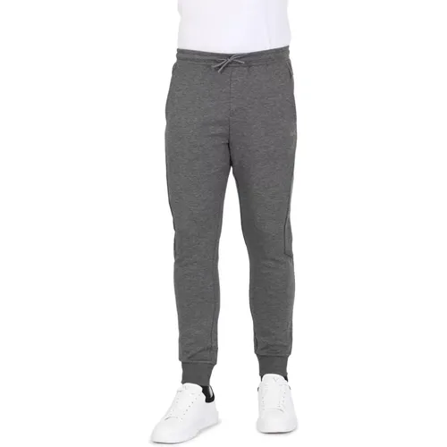 Grey Cotton Blend Stretch Pants , male, Sizes: M, S, 3XL, 2XL, XL - Hugo Boss - Modalova