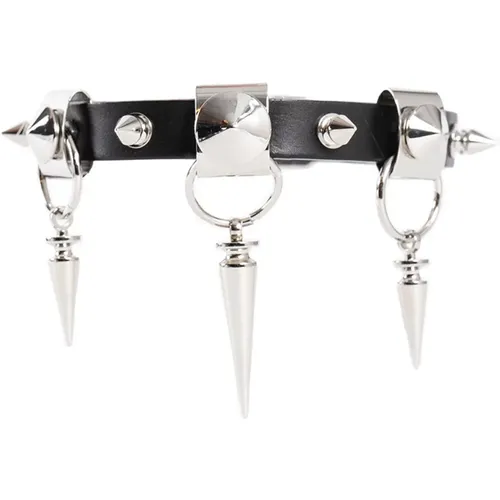 Leather Spike Pendant Choker , female, Sizes: ONE SIZE - Junya Watanabe - Modalova