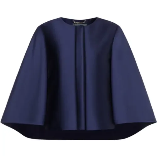 Cape Style Silk Jacket , female, Sizes: S - alberta ferretti - Modalova