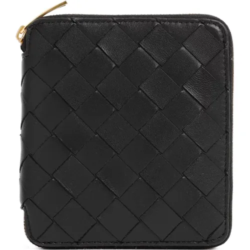 Woven Leather Wallet , female, Sizes: ONE SIZE - Bottega Veneta - Modalova