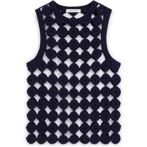 Navy Knit Vest , female, Sizes: L, XS, S - Wales Bonner - Modalova