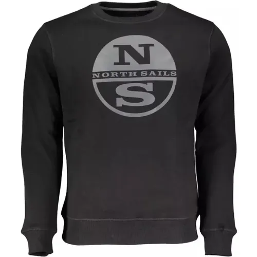 Erhöhtes Lässiges Schwarzes Sweatshirt mit Druck - North Sails - Modalova