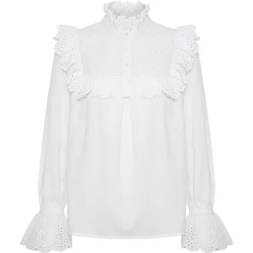 Romantic Ruffle Sleeve Shirt , female, Sizes: XL, S, L, XS, 3XL, 2XS, 2XL - Part Two - Modalova