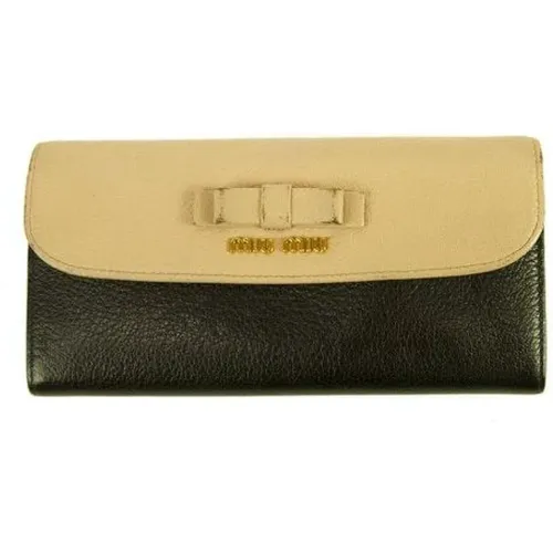 Leather Wallet , female, Sizes: ONE SIZE - Miu Miu Pre-owned - Modalova